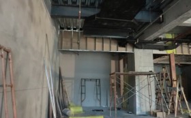 【金年会平台最新项目施工现场】国际E城办公室装修设计工程_金年会平台装饰公司