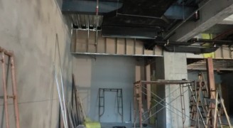 【金年会平台最新项目施工现场】国际E城办公室装修设计工程_金年会平台装饰公司